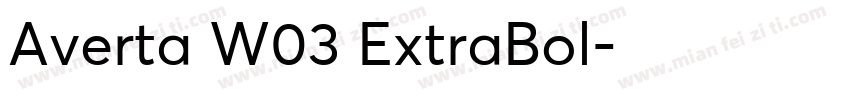 Averta W03 ExtraBol字体转换